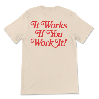 Recovery shirt with classic AA slogan, Narcotics Anonymous clothing and funny sober gift.
