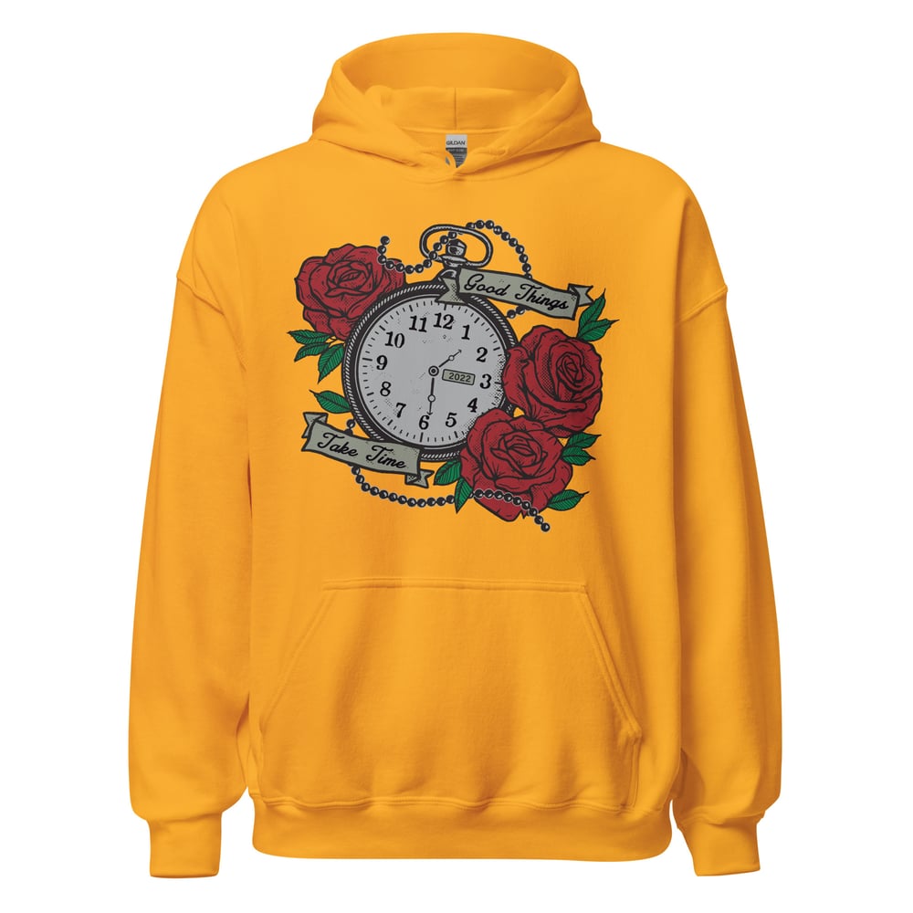 Custom clean date recovery hoodie, tattoo-style pocketwatch sobriety hoodie, inspirational recovery clothing for men and women