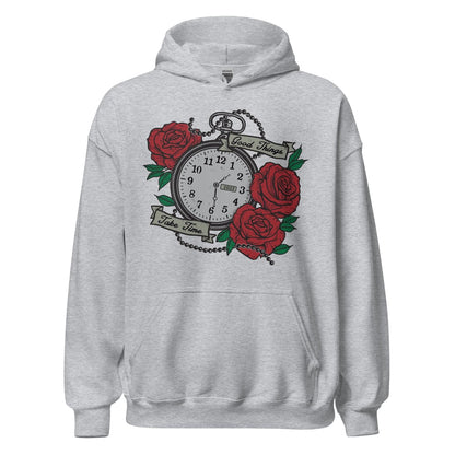 Motivational sobriety hoodie, Good Things Take Time recovery sweatshirt, supportive recovery clothing for sober lifestyle