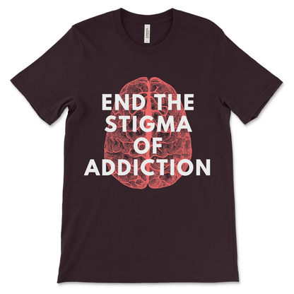 Sobriety shirt for recovery support, End the Stigma of Addiction NA clothing and narcotics anonymous gift.
