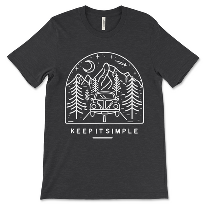 Sobriety shirt with Keep It Simple design, recovery apparel and recovery gift.
