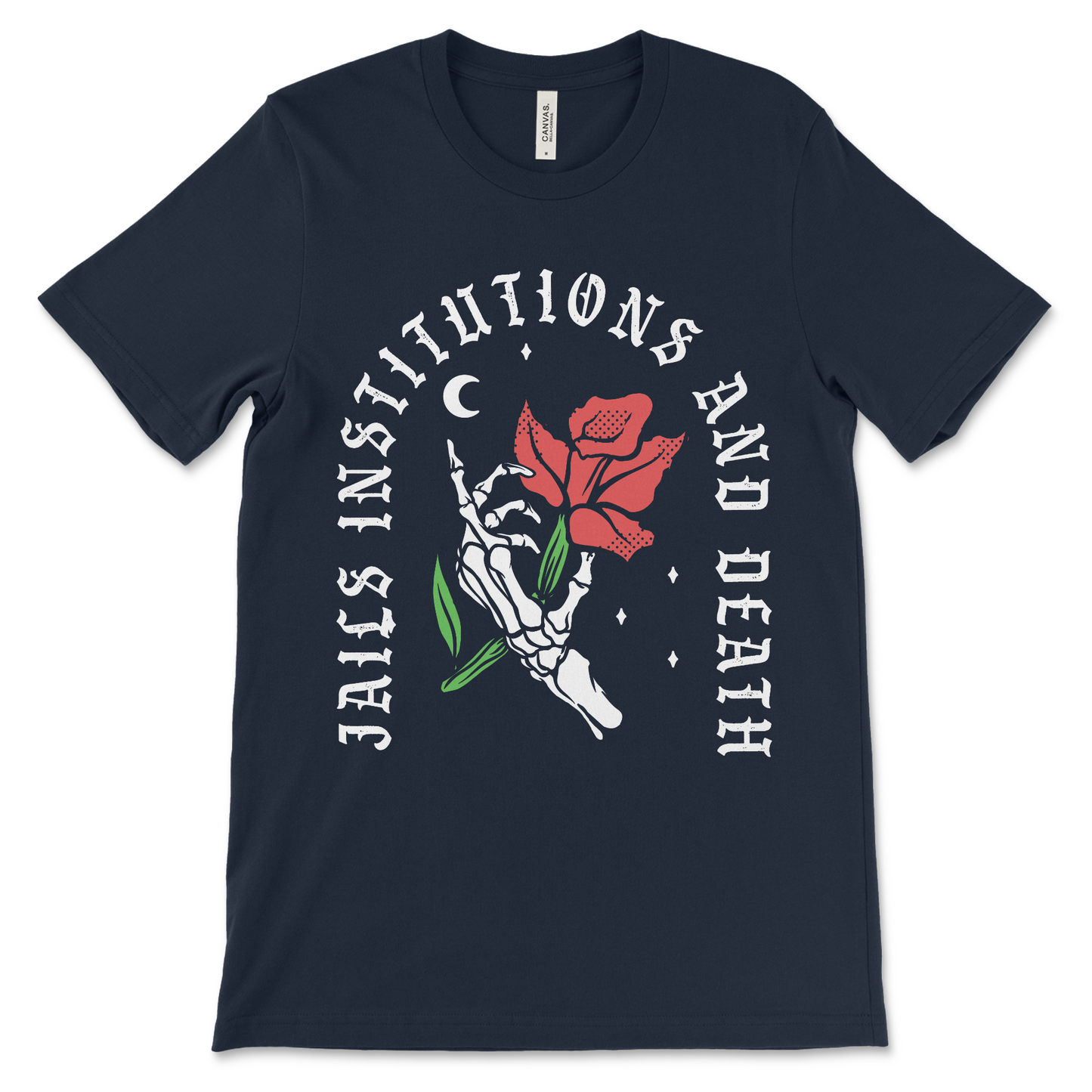 NA shirt with Jails Institutions and Death design, 12-step recovery shirt for sober living and sobriety support
