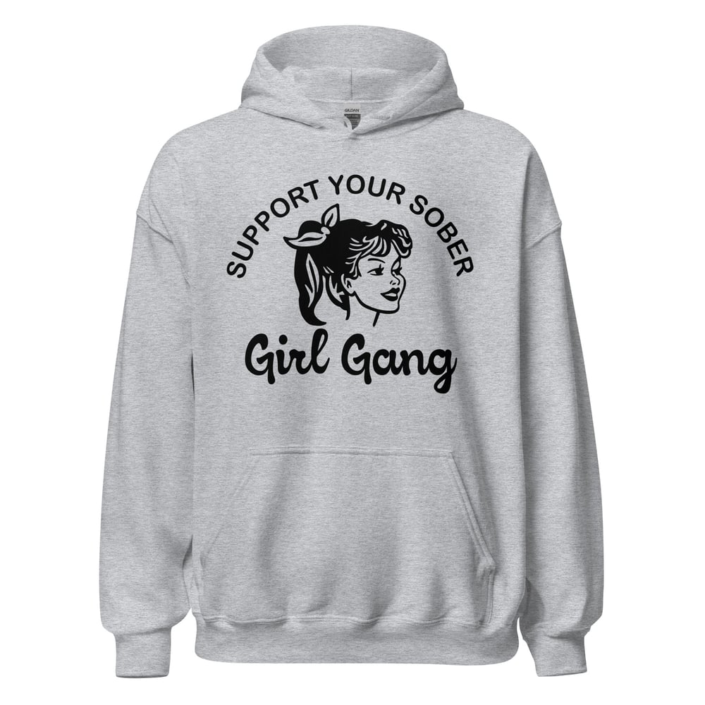 Women’s recovery hoodie with positive sobriety message
