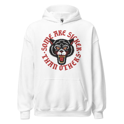 Some Are Sicker Than Others recovery hoodie, AA and NA sobriety sweatshirt with 12-step slogan

