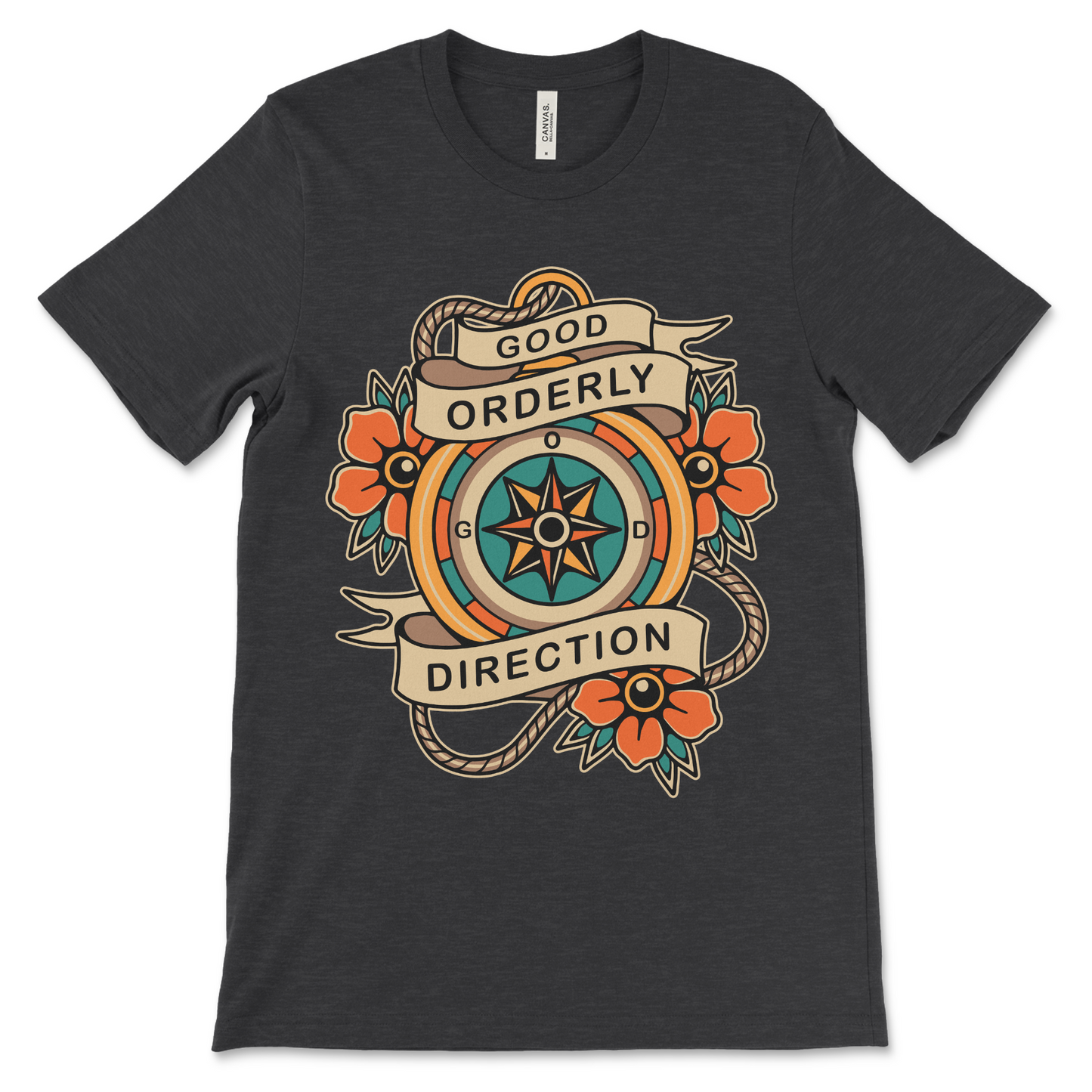 Sobriety shirt with G.O.D. design, AA recovery apparel and NA gift idea.
