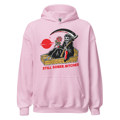 Still Sober Bitches recovery hoodie, AA and NA funny sobriety clothing
